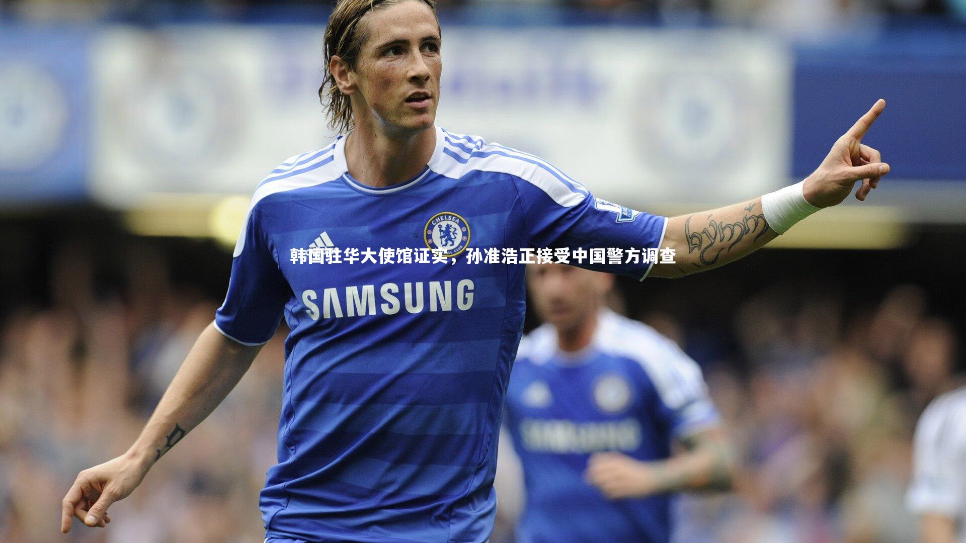 韩国驻华大使馆证实，孙准浩正接受中国警方调查